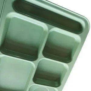 Bandejas Redondas De Plástico Ponpong, Paquete De 6, Blancas Blanco